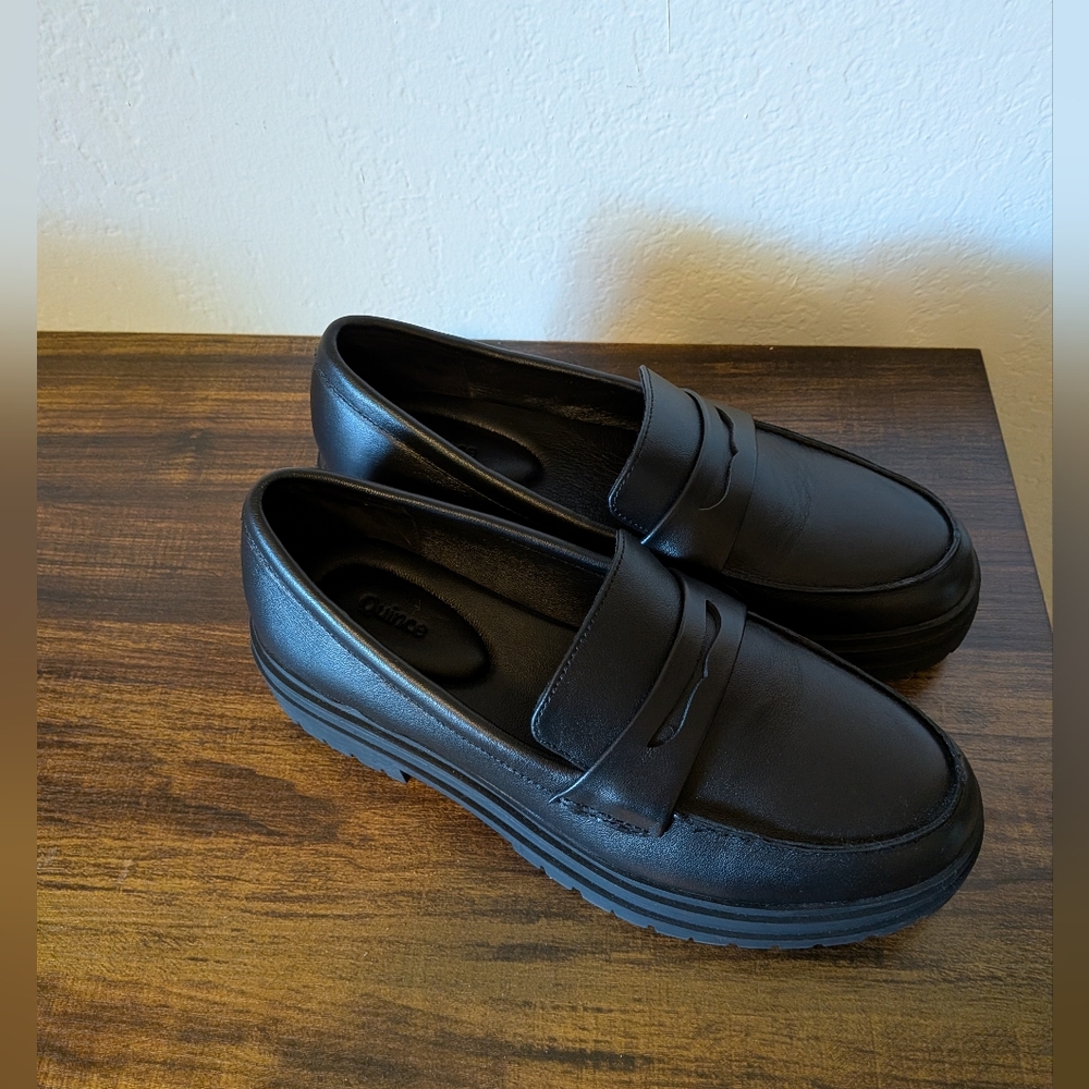 Quince Italian Leather Lug Sole Loafer - Sz 7.5